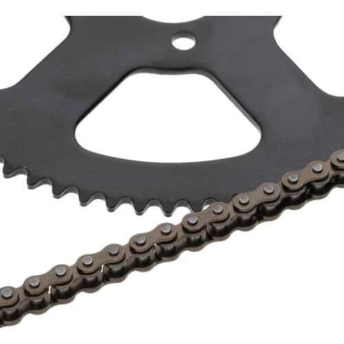 25H 68T 68 Tooth Rear Sprocket + Chain Fit for 49CC Mini Sports Pocket Bike 2 Stroke Motorized Bike Bicycle Moped