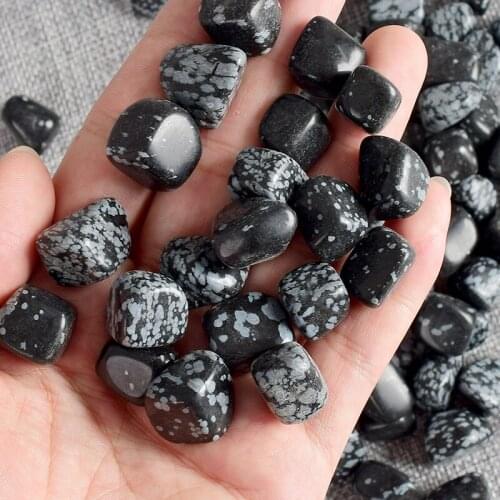 10-12 mm Natural Snowflake Obsidian Irregular Natural Rock And Mineral For Chakra Healing Specimen Collection Garden Decor