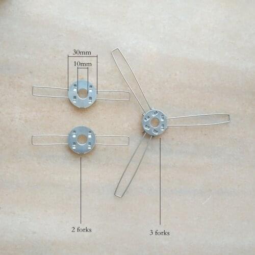 200pcs/lot 2 or 3 forks galvanized fixing spring clip for fixing lampshade shrapnel for pandent lamps and lanterns accessories