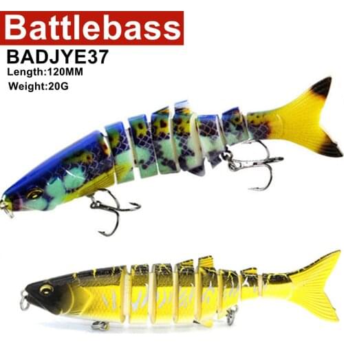 2021 NEW 12cm 20g Wobblers Pike Fishing Lures Artificial Multi Jointed Sections Artificial Hard Bait Trolling Trout Fishing Tool