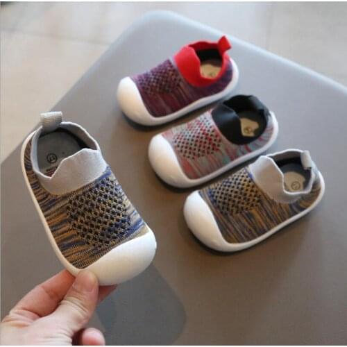 2021 Spring Infant Toddler Shoes Girls Boys Casual Mesh Shoes Soft Bottom Comfortable Non-slip Flying Baby First Walkers Shoes