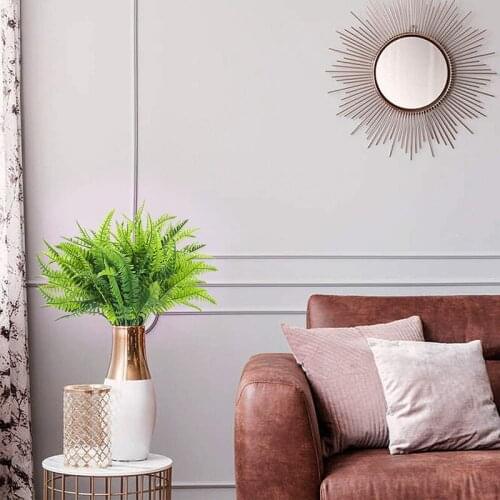 4Pcs Artificial Boston Fern Plants Plastic Artificial Shrubs Greenery for House Outdoor Garden Office Decor In Stock