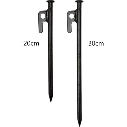 4Pcs/Set Outdoor Camping Tent Stakes Heavy Duty 8/12 inch Steel Tent Pegs Hiking Travel Tent Nails