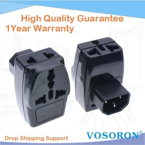 3 in 1 IEC 320 C14 Male to C13 Female Power Adapter PDU/UPS C13 Universal Female AU/US/UK/EU special conversion plug