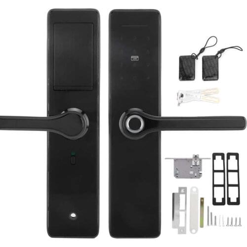 Fingerprint Lock Smart Door Lever Lock Fingerprint Password IC Card WIFI APP Remote Control with Mechanical Key for TUYA
