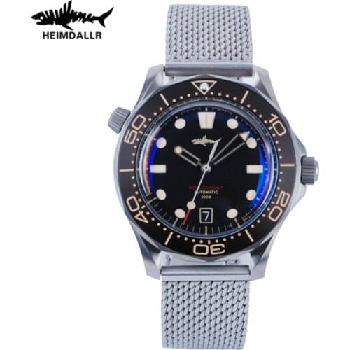 HEIMDALLR New Automatic Diver Watch Men NH35A Japan Mechanical C3 Luminous Dial Titanium Sea Ghost 200M Water Resistant Watch