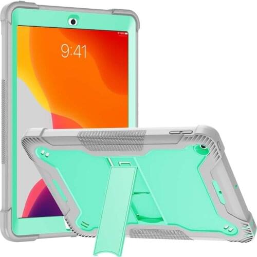 Cute Stand Case For 2020 iPad 8 10.2 inch Gen 7 2019 Heavy Duty Armor Hard PC Soft Silicone Tough Casing Kids Safe Skin Cover