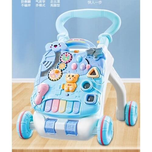Baby walker stroller anti-o-leg anti-rollover multifunctional baby toy walking artifact to help girl