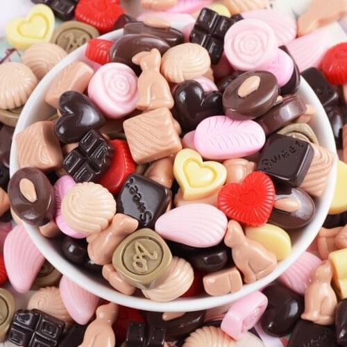 20pc Artificial Chocolates Sugar Candy Fake Food Ornament Craft Decor Miniature Dollhouse Home Wedding Decoration DIY Accessory