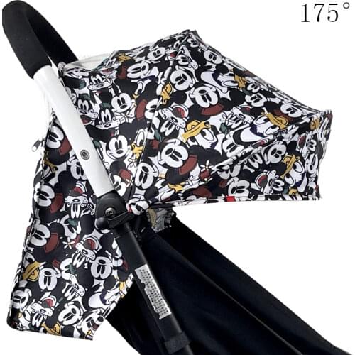 Stroller Hood & Mattress For 175 Yoya Baby Throne Oxford Cloth Back With Mesh Pockets Yoya Stroller Accessories Cushion For Yoyo