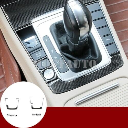 For Volkswagen Passat B7 CC Carbon Fiber Gear Shift Box Frame Cover 2011-2014 Car Accessories Interior Car Decor Car Trim
