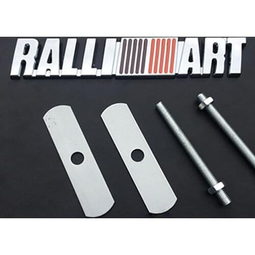 Auto Metal Ralliart Grille Emblem For Mitsubishi Outlander Pajero Lancer ASX L200 Montero Eclipse Carisma Car Front Hood Sticker