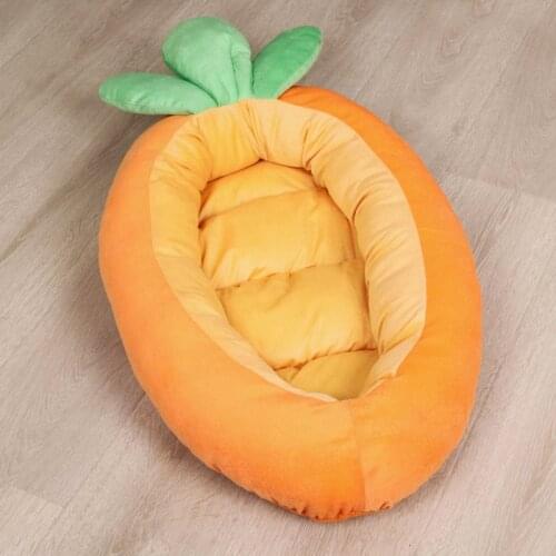 Cute Carrot-shaped Cat Bed House, Pet Bed Soft Cat Cuddle Bed, Lovely Pet Supplies for Cats Kittens Rabbit Small Dogs Bed
