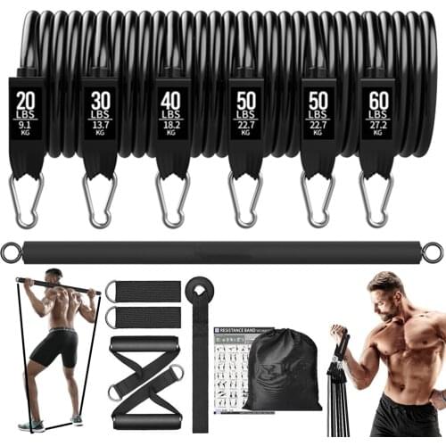 7/11/16pcs Fitness Resistance Band Yoga Workout Bands Pull Rope Exercise Training Expander Gym Equipment for Home Bodybuilding