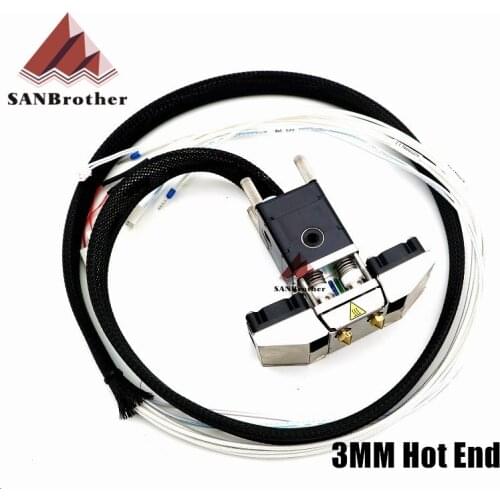 Newest 3D Printer Parts Ultimaker 2+ UM2+ Extended Dual Nozzles Olsson Block Hot end Header 3.00mm Filament System