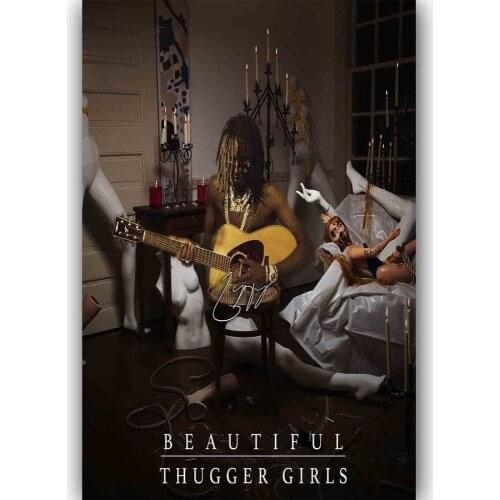 New Young Thug Beautiful Thugger Girls Rap-Silk Art Poster Wall Sicker Decoration Gift