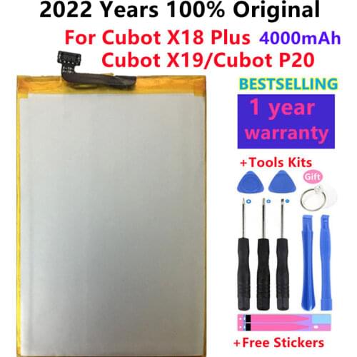 Original For Cubot X18 Plus Battery 4000mAh High Capacity Replacement Battery For Cubot X19 Cubot P20 Battery In Stock +Tools