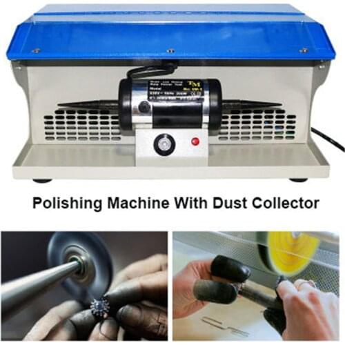 Polishing Machine With Dust Collector Mini Polishing Grinding Motor Bench Grinder Polisher 1/6HP Jewelry Polisher Machine