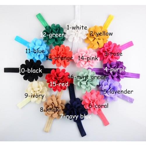 20 pcs/lot 3" 3D fabric flower headband for hair accessories