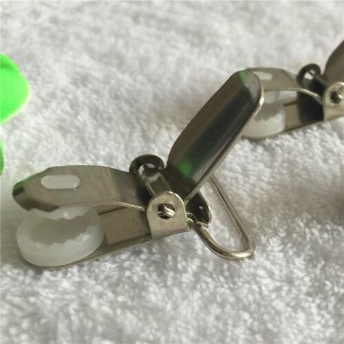 25pcs 1" 25mm Silver Oval Shape Dummy Clips Suspender Clips
