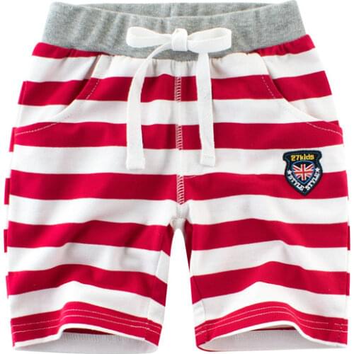 2021 Children Summer Shorts Stretch Cotton Striped Elastic Waist Short Pants for Boys Girls Sport Toddler Panties Kids Beachwear