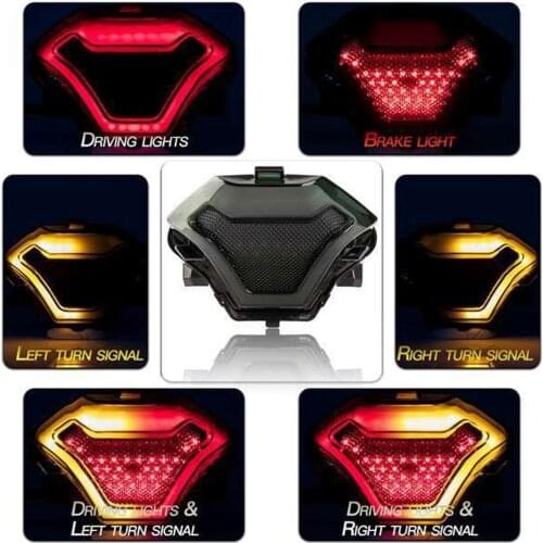 For Yamaha Y15ZR MT07 R25 R3 MT03 LED Taillights with Flowing Steering Lights