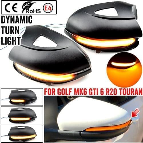 Dynamic Blinker Side Mirror indicator For Volkswagen VI R20 LED Turn Signal Light For VW Golf MK6 GTI 6 R line Touran