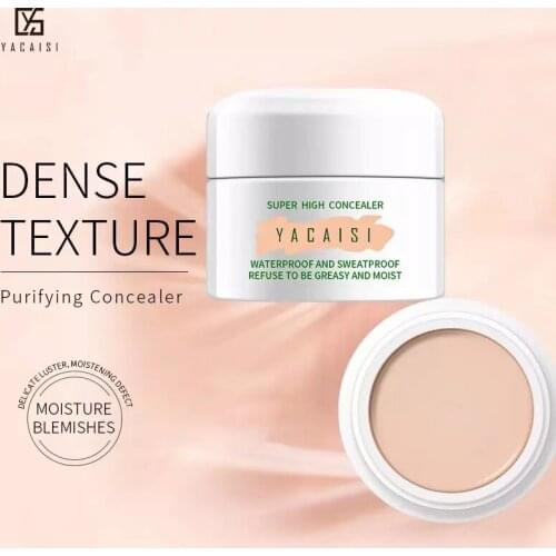YACAISI Full Coverage Concealer Cream Soft Smooth Makeup Base Face Corrector Creams Skin Brighten Foundation Cosmetics Creams