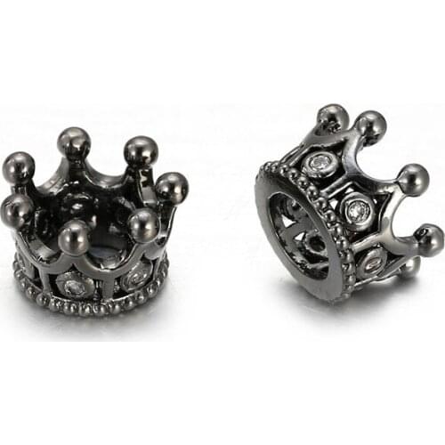 DIY Jewelry Accessories CZ Openwork Crown DIY Bracelet Necklace For Men Women Handmade Accessories