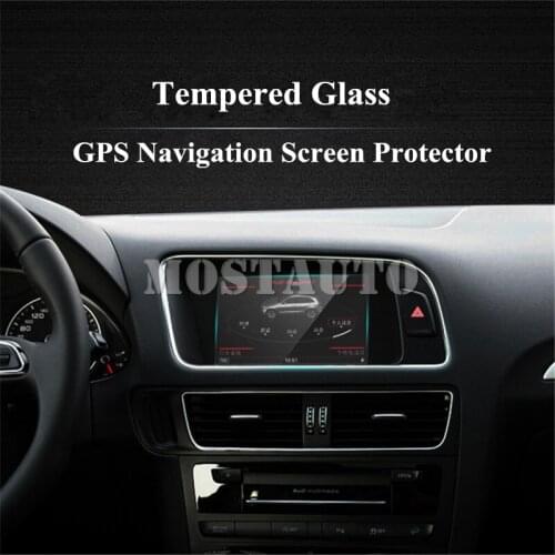 For Audi Q3 Q5 7.0 Inch Tempered Glass GPS Navigation Screen Protector 2009-2015 1pcs Car Accessories Interior Car Decor