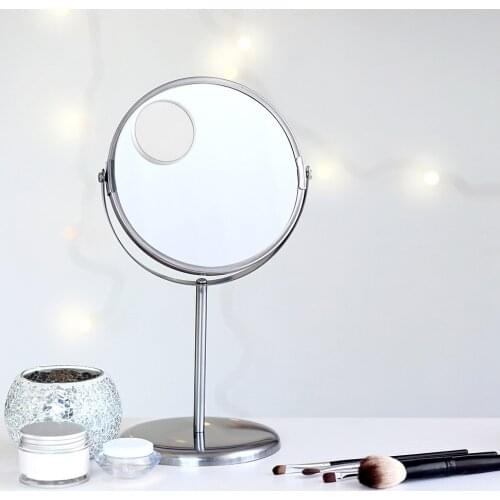 5X Magnification Makeup Mirror Cosmetic Vanity Mirrors for Eyewear MakeupTable Desktop Vanity Magnifying Mirrors