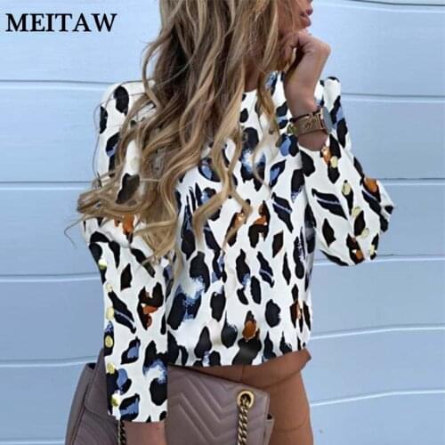 Women Long Sleeve Back Metal Buttons Shirt Casual O Neck Solid Tops 2020 Autumn Work Wear Blouse Plus Size