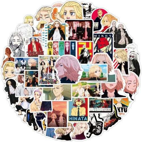 10/30/50PCS Tokyo Avengers Graffiti Stickers Decorative Luggage Trolley Case Laptop Waterproof Stickers Wholesale