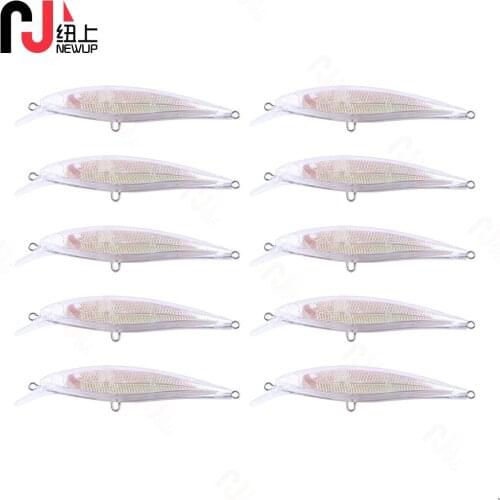 10PCS High Quality Minnow Blank bait Style Bait Hard Fishing Lure 11CM 13.4G Swimming Bait