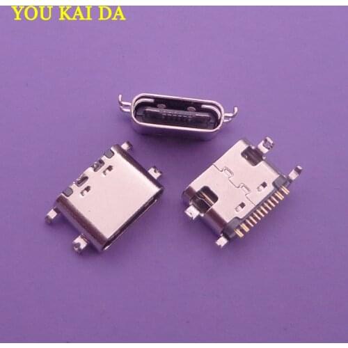 30Pcs/Lot Micro Usb Jack 3.1 Type-C 16Pin Smd 90 Degree Female Connector For Mobile Phone Charging Port Charging Socket
