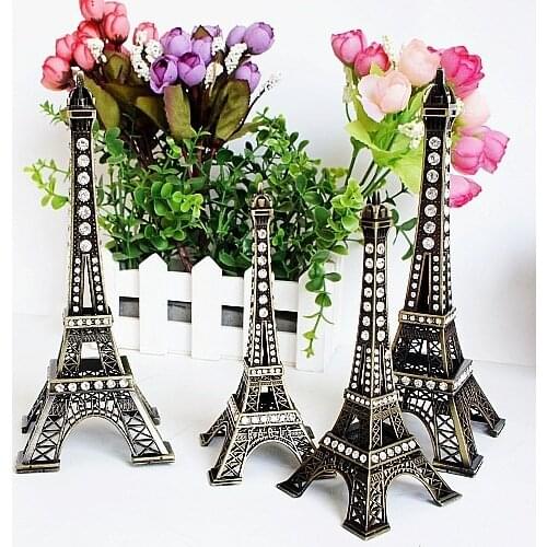 5-25cm Eiffel Tower Decorations Bronze Paris Tower Metal Craft Statue Model Home Decoration Souvenir Model Childrens Toys