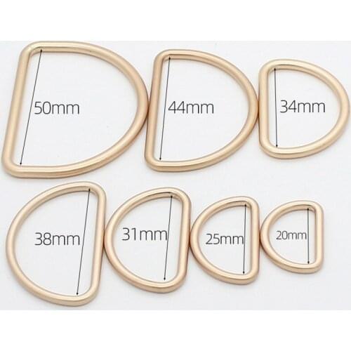 50 pcs 0.8''/1/1-3/16''1.6''2''2.2''2.76''IN Alloy Metal D-shaped buckle D ring Semicircle button Webbing Strapping Bag