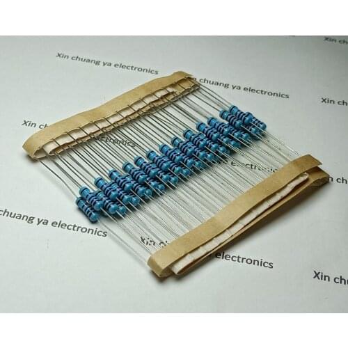 7.5R 43R 51R 75R 120R 330R 620R 1.8K 2.2K 18K 22K 47K 100K Ohm 1/2W 1% Five-color ring metal film resistor