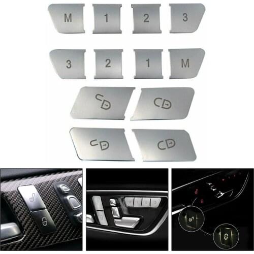 Car Door Lock Seat Button Cover Trim Seat Control Accessories For Mercedes Benz A B E Class GLA GLK ML GL
