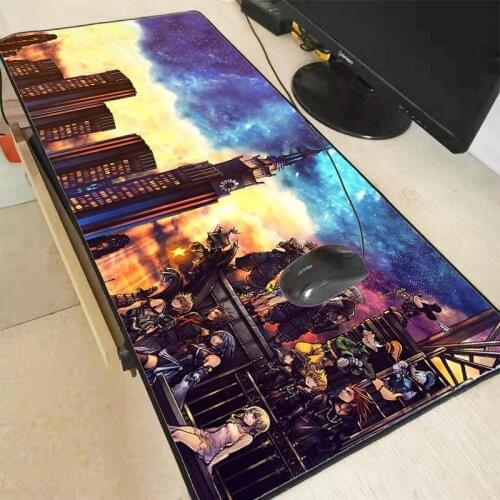 Mairuige Kingdom Heart Pattern Speed Edition Large Gaming Mouse Pad Black Lock Edge Computer Table Keyboard Mat for Lol Csgo Xxl
