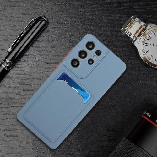 S21 ultra case Luxury Original Liquid Silicone Card Slots Soft Wallet Case for Samsung Galaxy s 21 Ultra Plus Coque Funda Capa