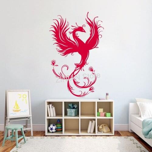 Phoenix Bird Wall Decal Ancient Animal Vinyl Sticker Fantasy Greek Mythology Art Decorations for Home Room Bedroom A630