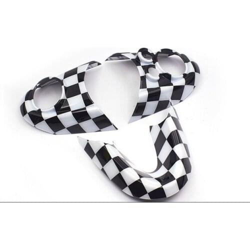 Check Union Jack UK Flag Car Interior Steering Wheel Trim Fit MINI Cooper F54 F55 F56 F60
