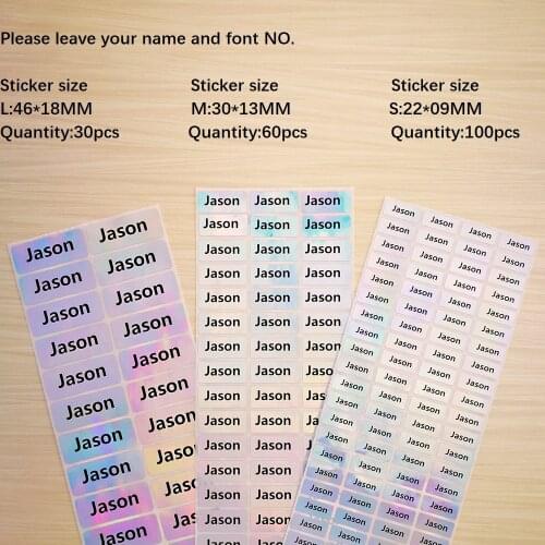 Colorful customizable name stickers waterproof anti-tear scrapbooking accessories labels vintage stickers