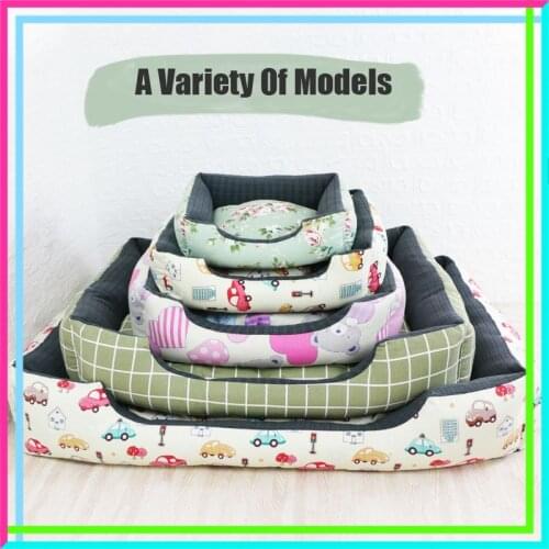 Pet Cat Dog Bed Warm Cozy Dog House Soft Nest Dog Baskets House Mat Autumn Winter Waterproof Kennel Removable Dog Bed