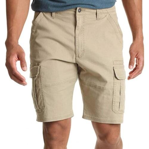 Summer Plus Size Men Cargo Shorts Multi Pockets Thin Men Solid Color All-Match Fitness Short Pants ropa hombre мужская одежда