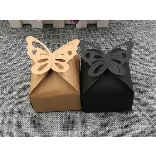 Hot 24 Pcs Butterfly Candy Box DIY Party Baby Shower boda wedding decor Paper Favors Gifts Boxes for Wedding Decoration mariage