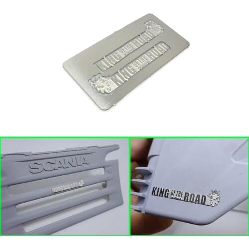 King of Highway Metal Decorative Etching Parts for 1/14 Tamiya RC Truck Trailer Tipper Scania 620 730 470 Car Diy Parts