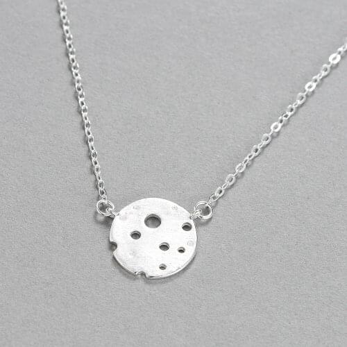 Moonscape women 100% 925 Sterling silver nacklace Jewellery Clavicle chain pendant charms chocker girl gift
