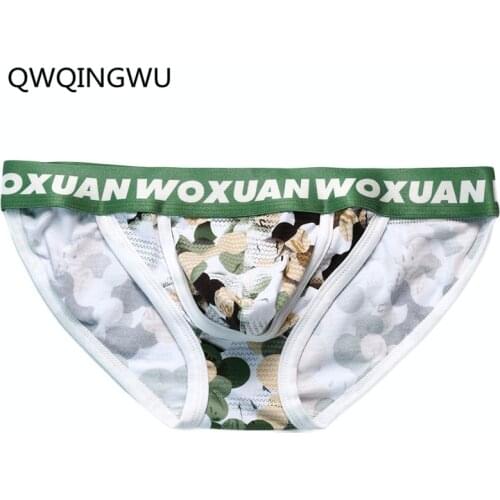 Men Underwear Cotton Briefs Floral Printing Mens Calzoncillos Sexy Panties for Men Jockstrap Cueca Masculina Briefs Underpants